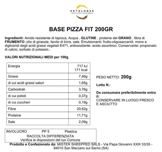 𝐏𝐢𝐳𝐳𝐚 𝐟𝐢𝐭 𝐏𝐫𝐞𝐜𝐨𝐭𝐭𝐚 - 𝟐𝟎𝟎𝐠