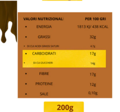 𝐂𝐫𝐞𝐦𝐚 𝐒𝐩𝐚𝐥𝐦𝐚𝐛𝐢𝐥𝐞 𝐚𝐥𝐥𝐞 𝐍𝐨𝐜𝐜𝐢𝐨𝐥𝐞 𝐋𝐨𝐰 𝐂𝐚𝐫𝐛 - 𝟐𝟎𝟎𝐠