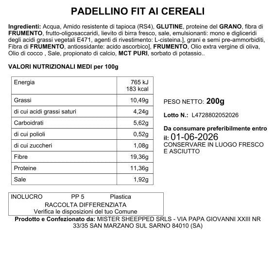 PADELLINO FIT AI CEREALI 200GR