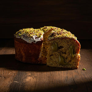 Panettone Artigianale Cioccolato bianco e pistacchio Ketogenico
